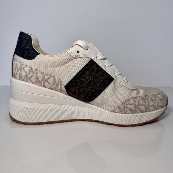 Michael Michael Kors Women's Mabel Trainers Lace-up Sneakers Size 7 Vanilla - Picture 12 of 16